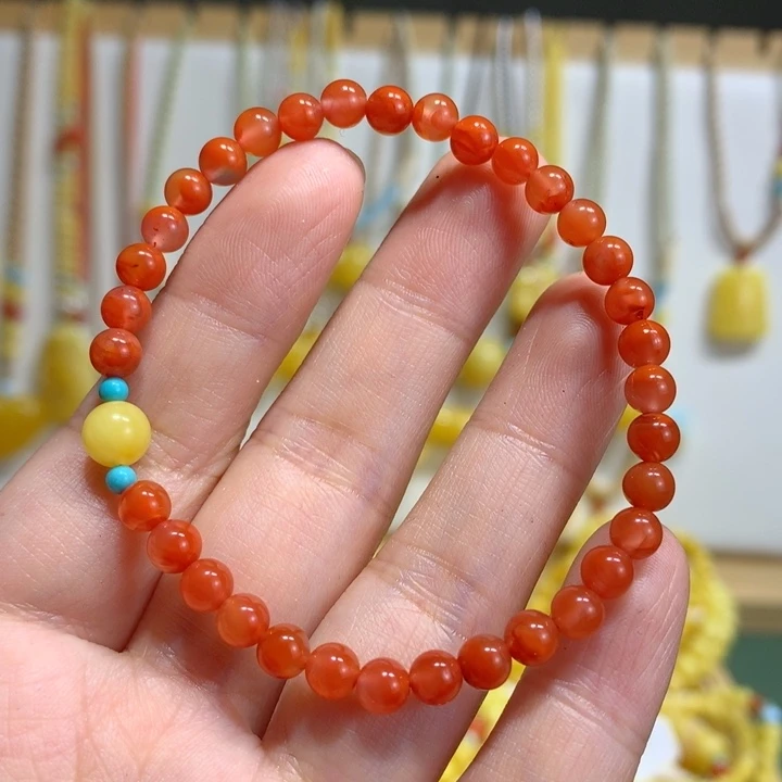 南红玛瑙未镶嵌手链特价5mm
