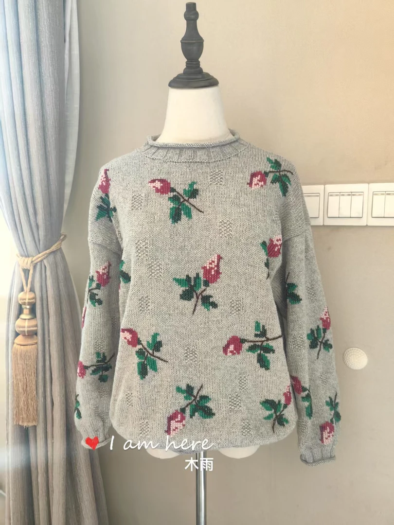 年二丫头小玫瑰套衫材料包非成品