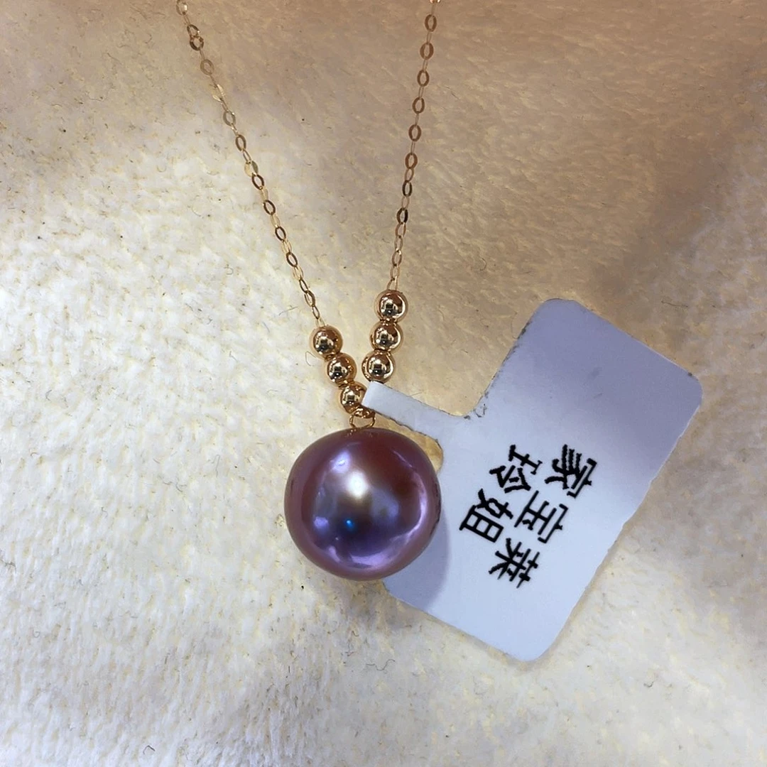 淡水珍珠颈饰18K金镶嵌