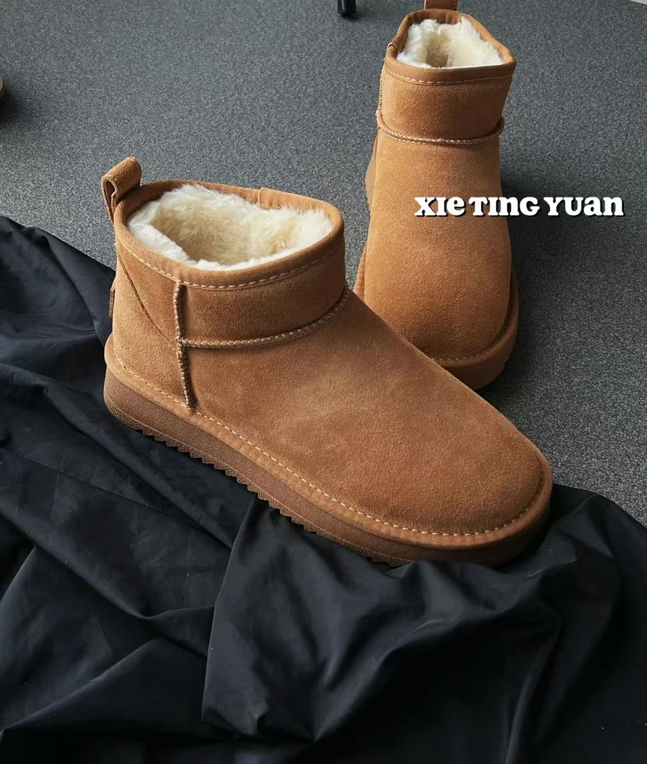 微瑕加绒加厚短中筒雪地靴女2587