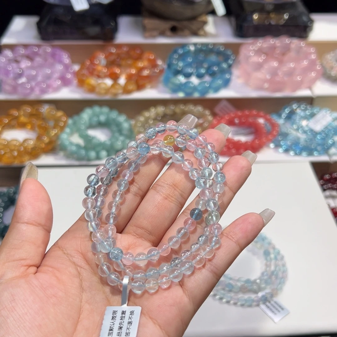 E****水晶手串未镶嵌摩根三圈5.9mm