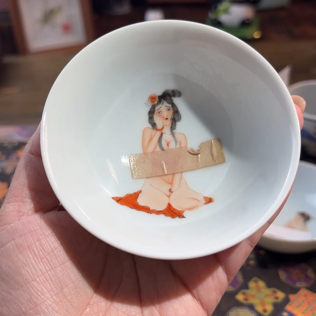 瓷孤品福利青花手绘杯杯杯杯