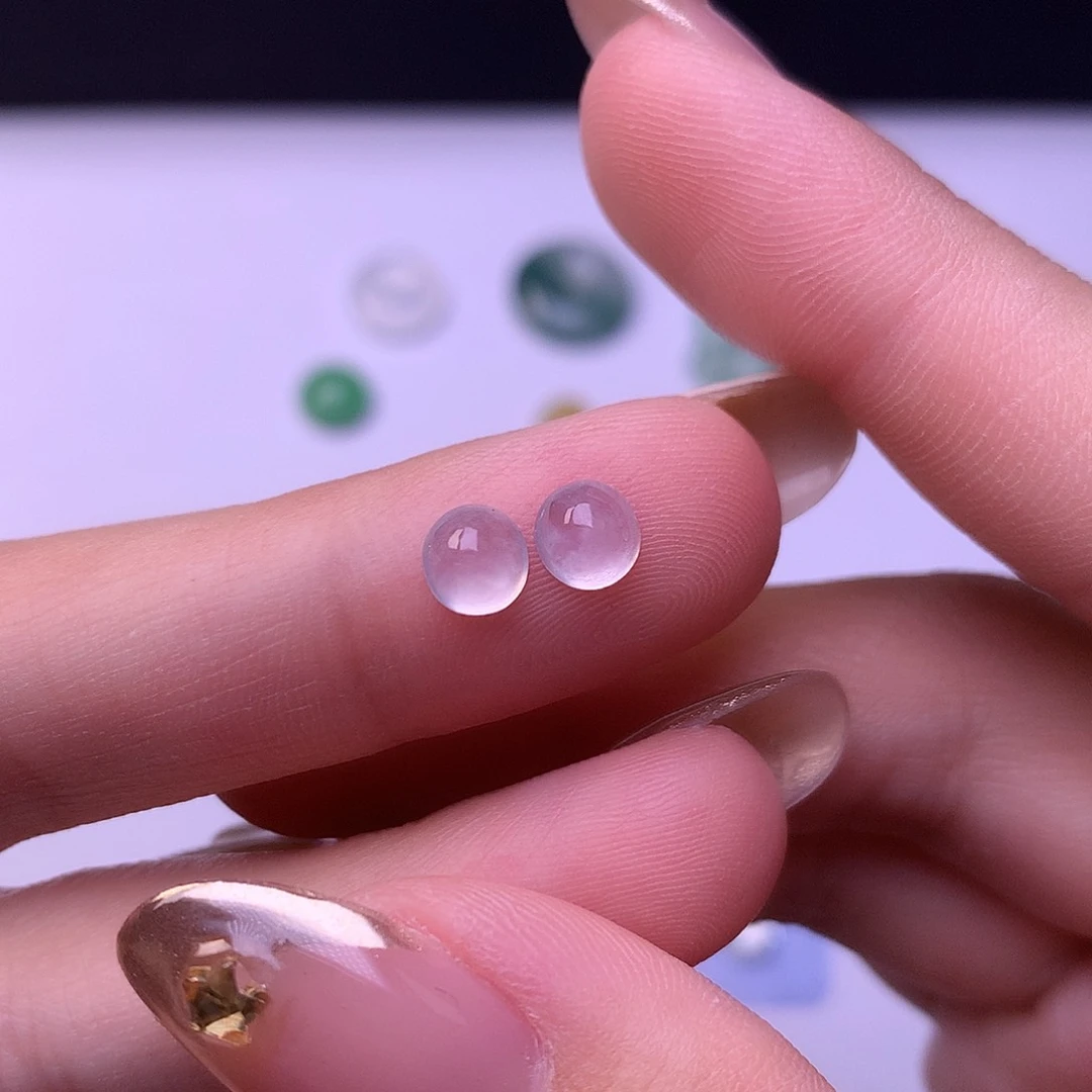 翡翠挂件未镶嵌蛋面一套