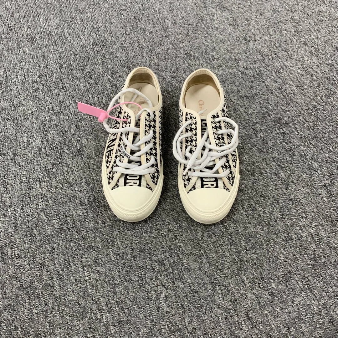 95新 DIOR/迪奥 Dior 千鸟格帆布鞋37码