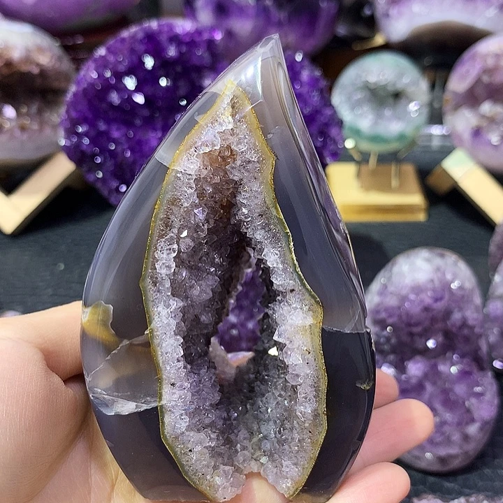 紫晶未镶嵌珠宝半成品