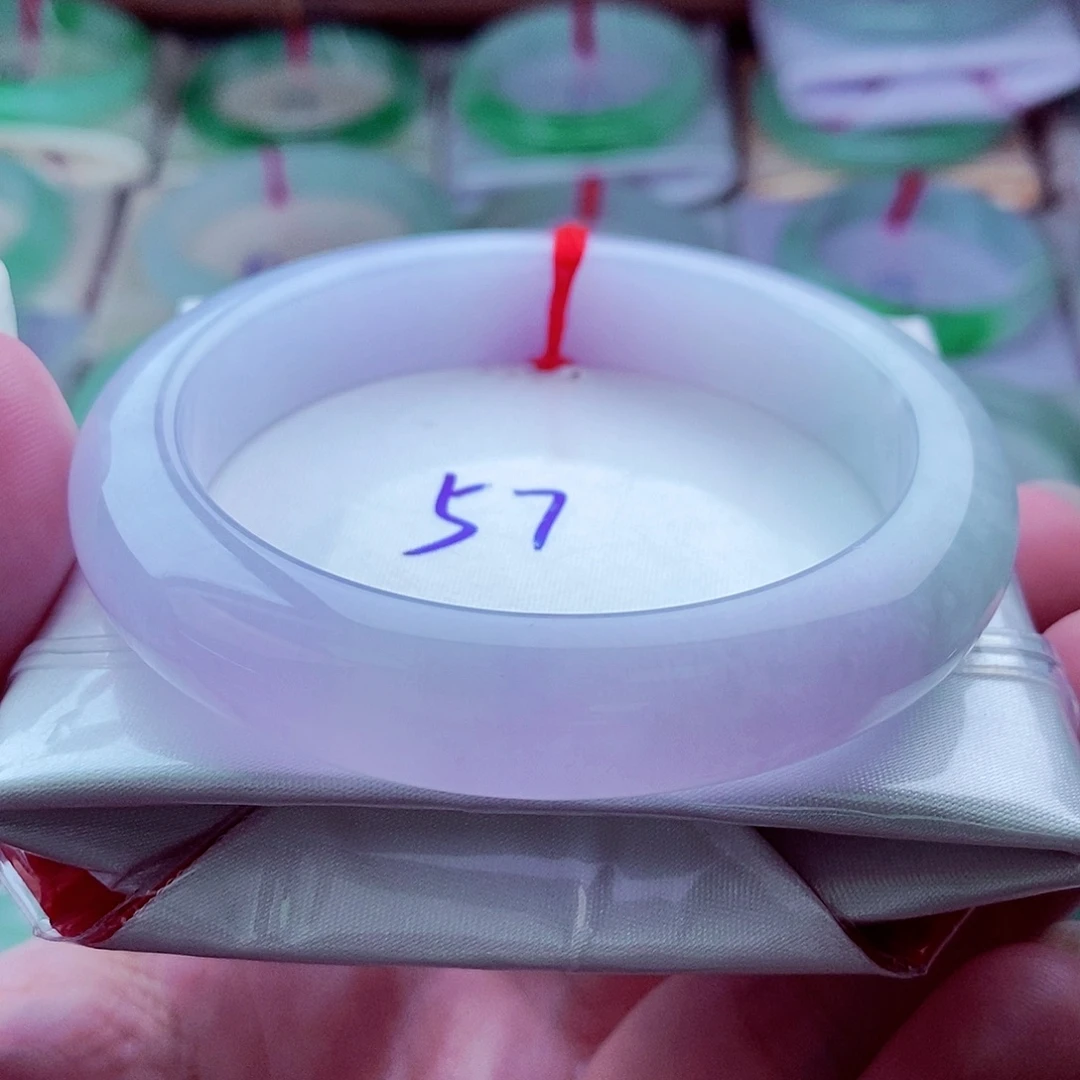 未镶嵌手镯翡翠紫罗兰冰润细腻高贵优雅