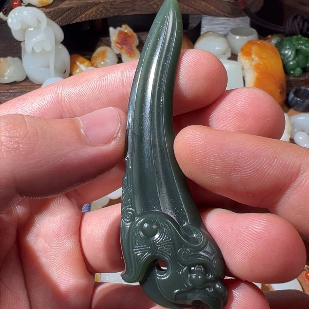 和田玉（青玉）未镶嵌挂件