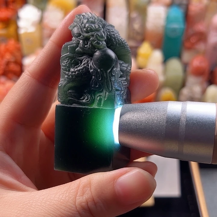 辽宁石印石手工定制2.5厘米，龙，包刻