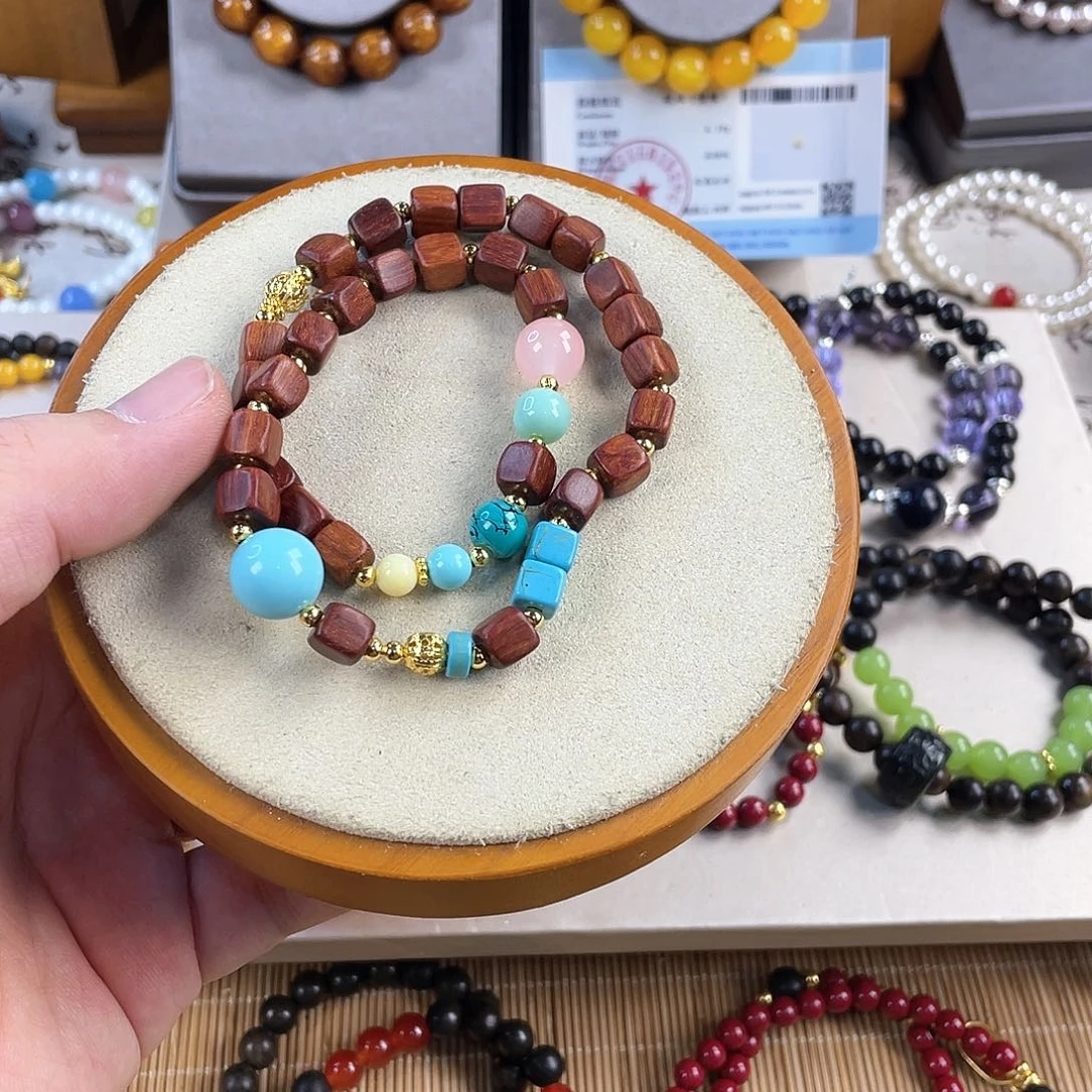 绿松石手饰银S925镀金镶嵌