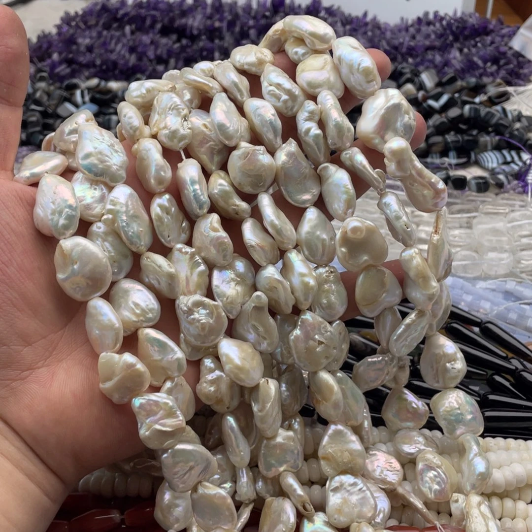 未镶嵌玛瑙/玉髓珠宝半成品一条装卡15+mm巴洛克