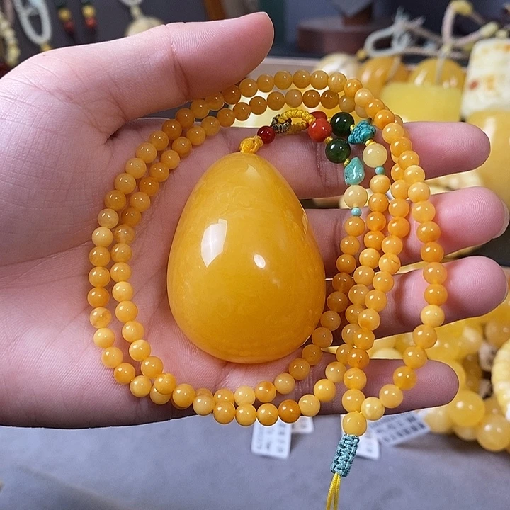 琥珀未镶嵌裸石水滴