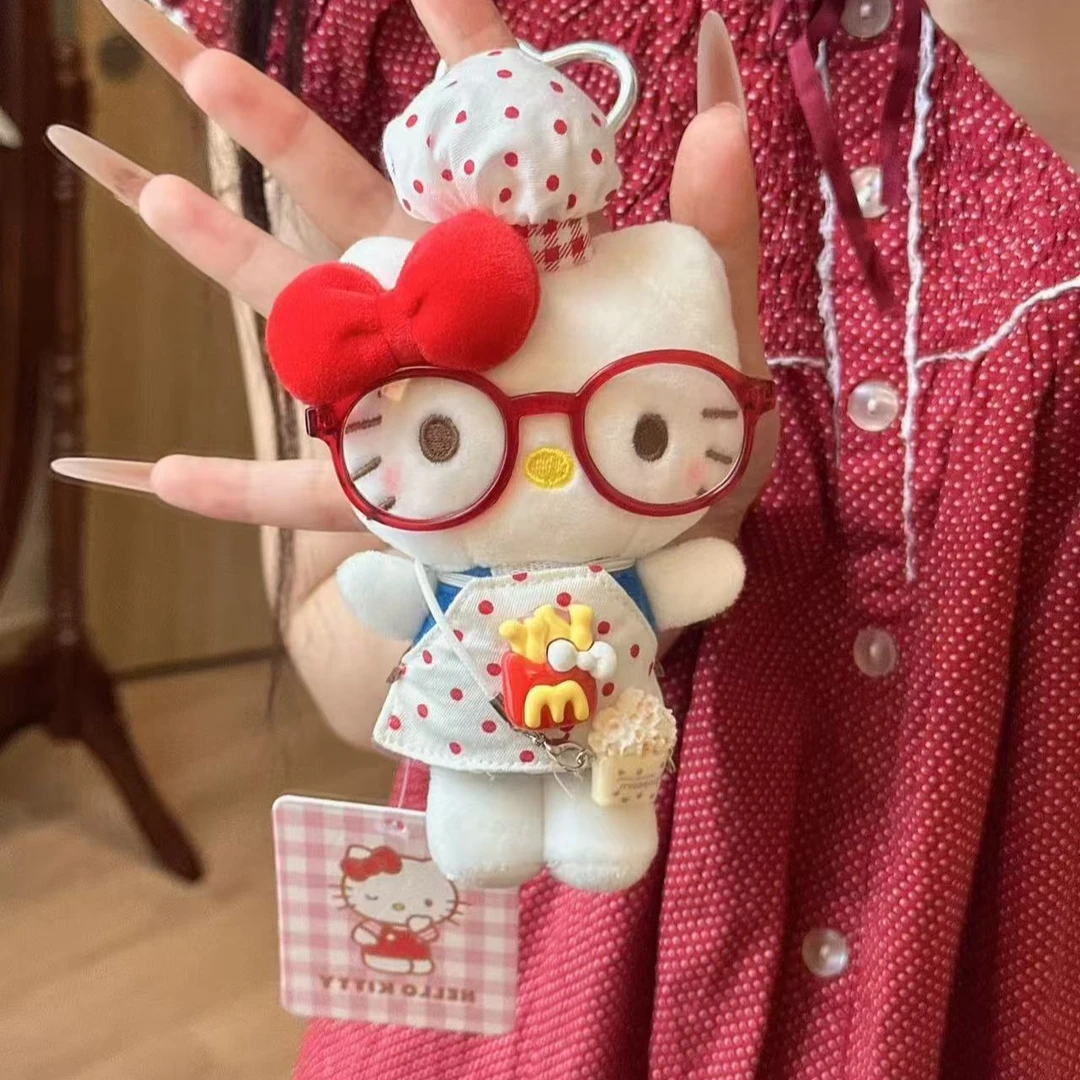 【热卖】正版HelloKitty麦当当包挂毛茸茸可爱风手工diy钥匙扣礼物