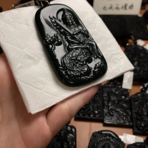 坐**天天然缅甸a货钢琴黑挂件