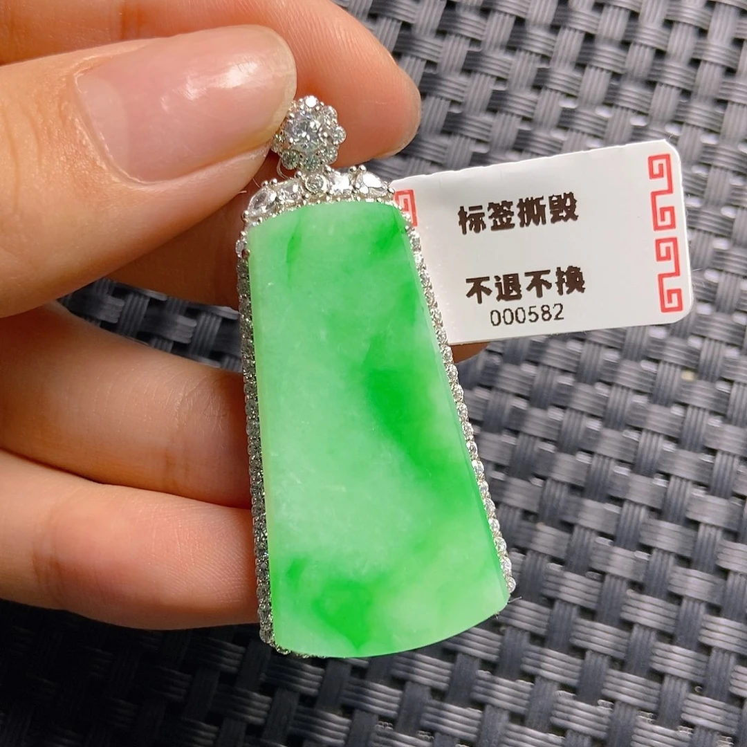翡翠银S925镶嵌颈饰
