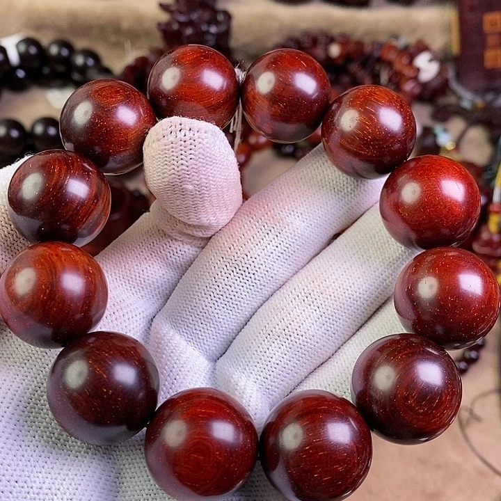 小叶紫檀手串/手链无胶无蜡20鱼鳞