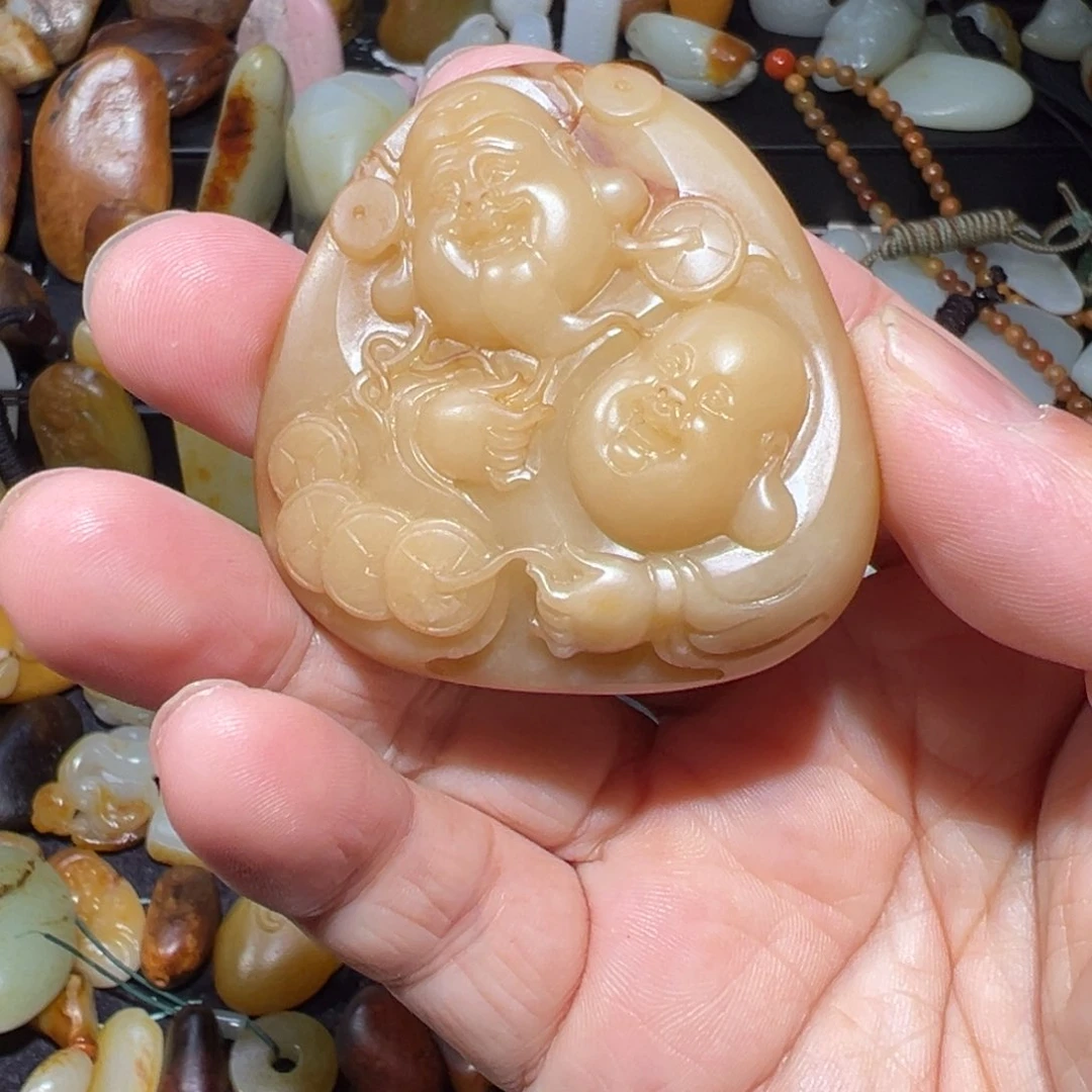 和田玉吊坠(不含链)未镶嵌胖****0