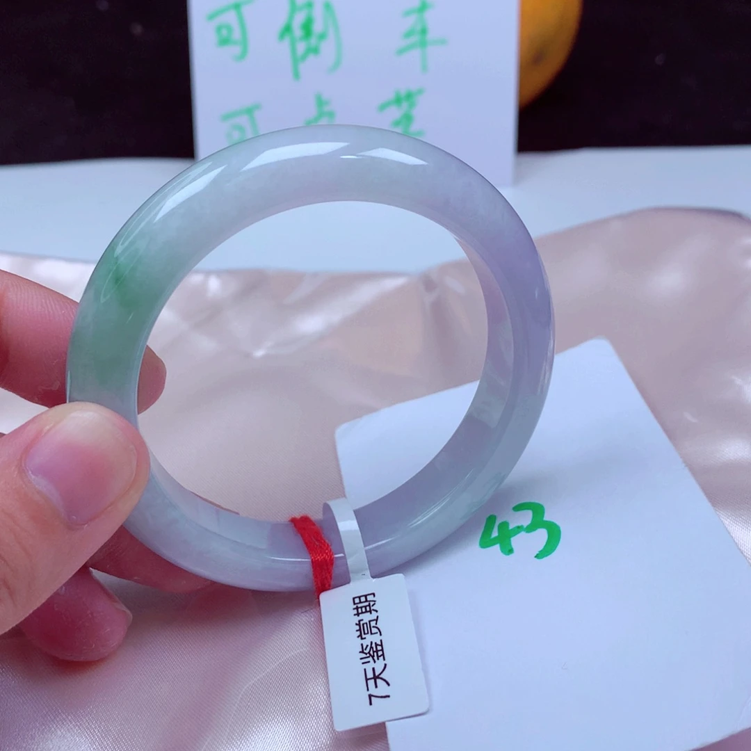 未镶嵌手镯翡翠缅甸天然A货翡翠手镯54.6