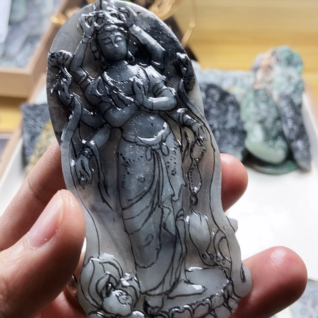 感***恩未镶嵌定制翡翠吃瓜哈哈