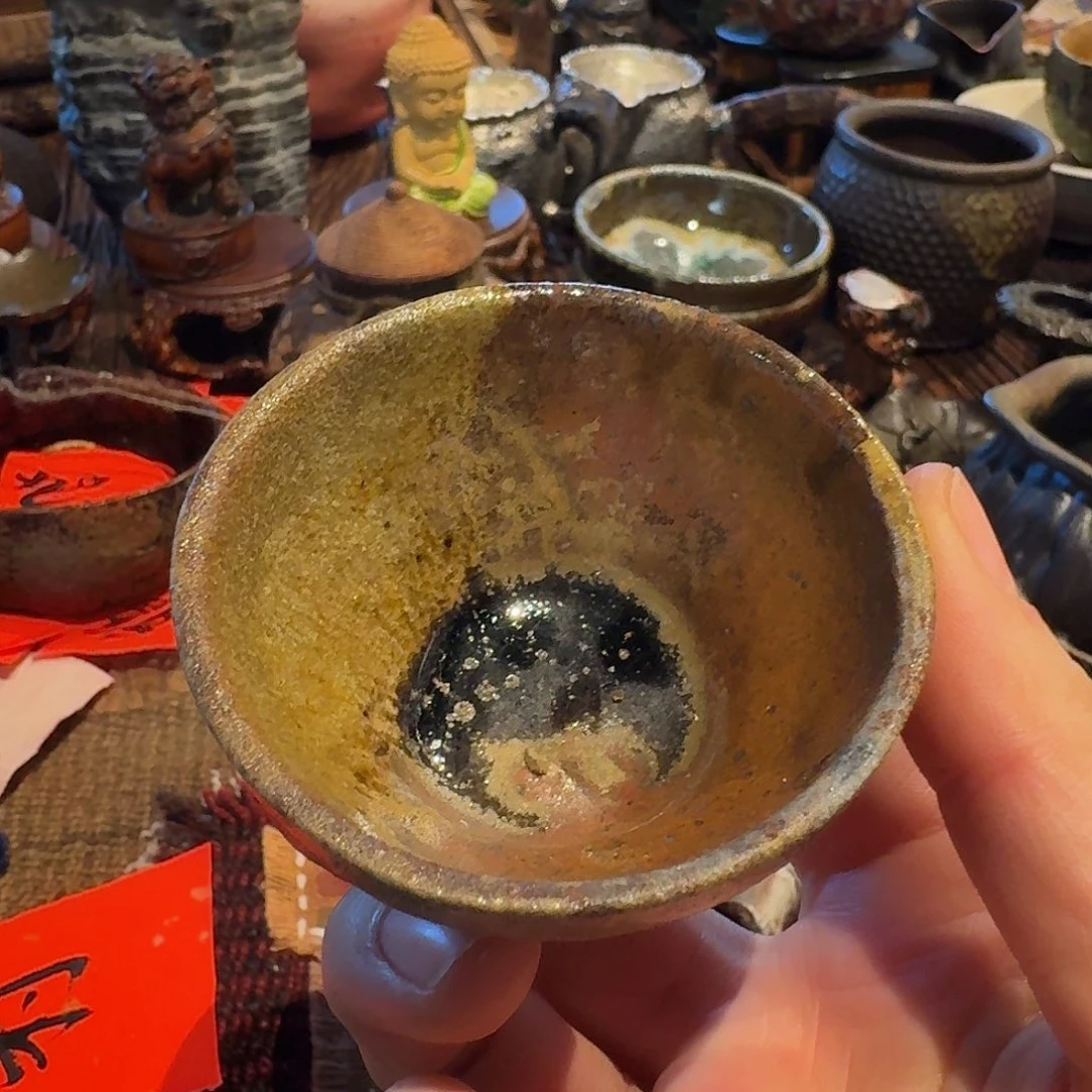 微微瑕柴烧主人杯。