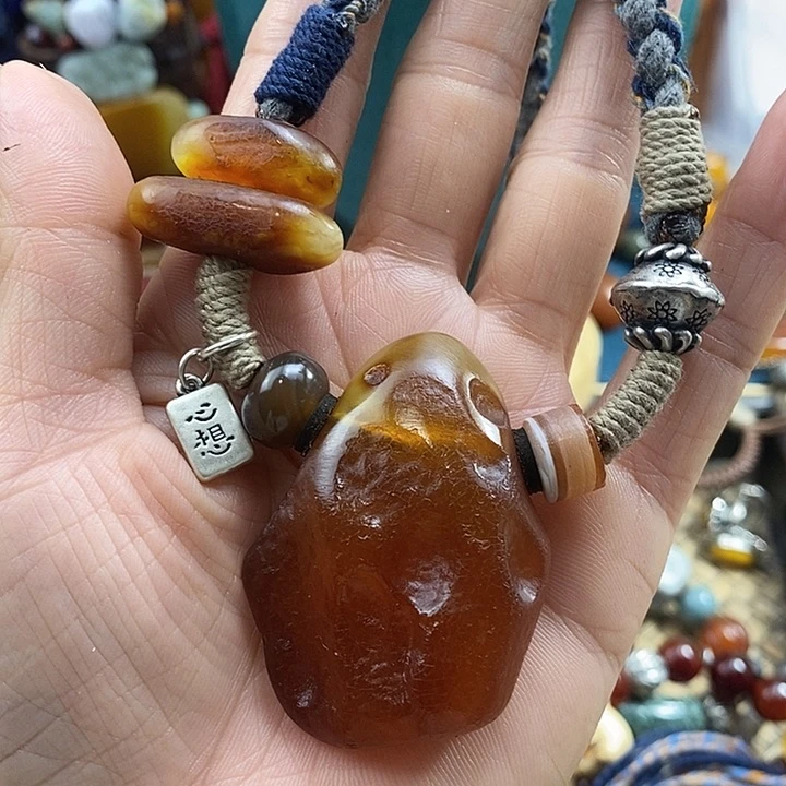 翡翠未镶嵌项链项链