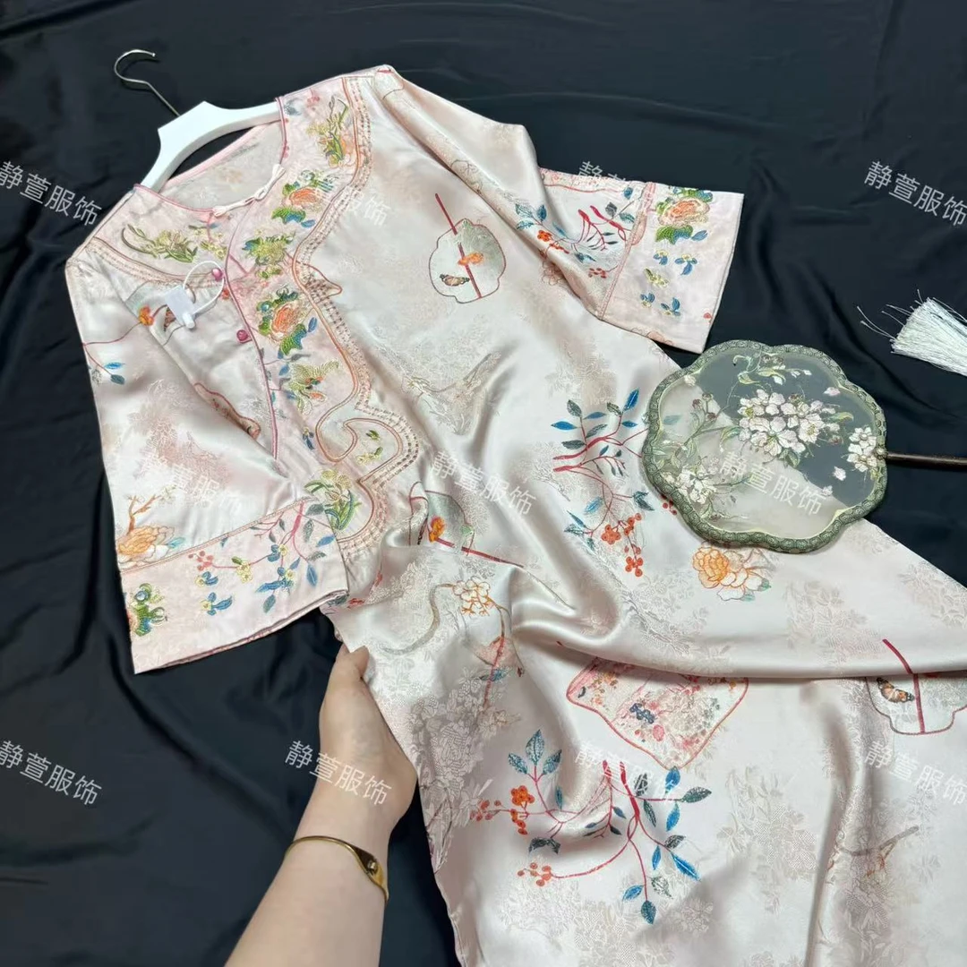 3240《傲雪斗霜》常熟春夏新款重磅重工设计师款新中式国风连衣裙