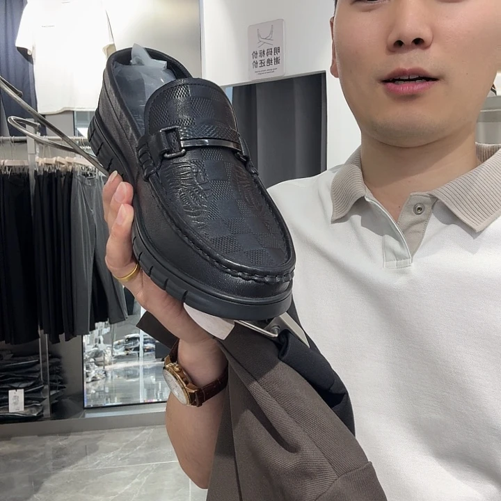 高品质休闲一脚蹬皮鞋