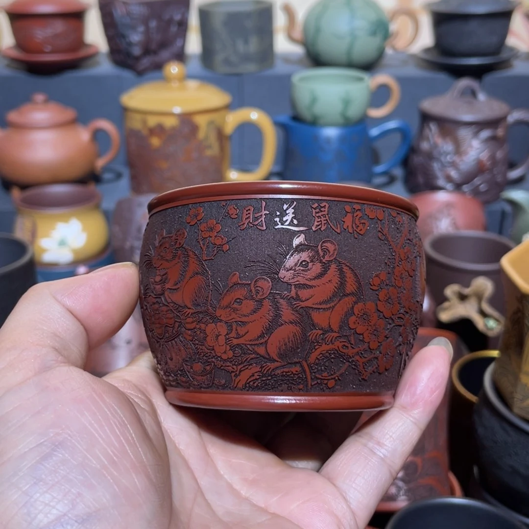 原矿紫砂手工主人杯
