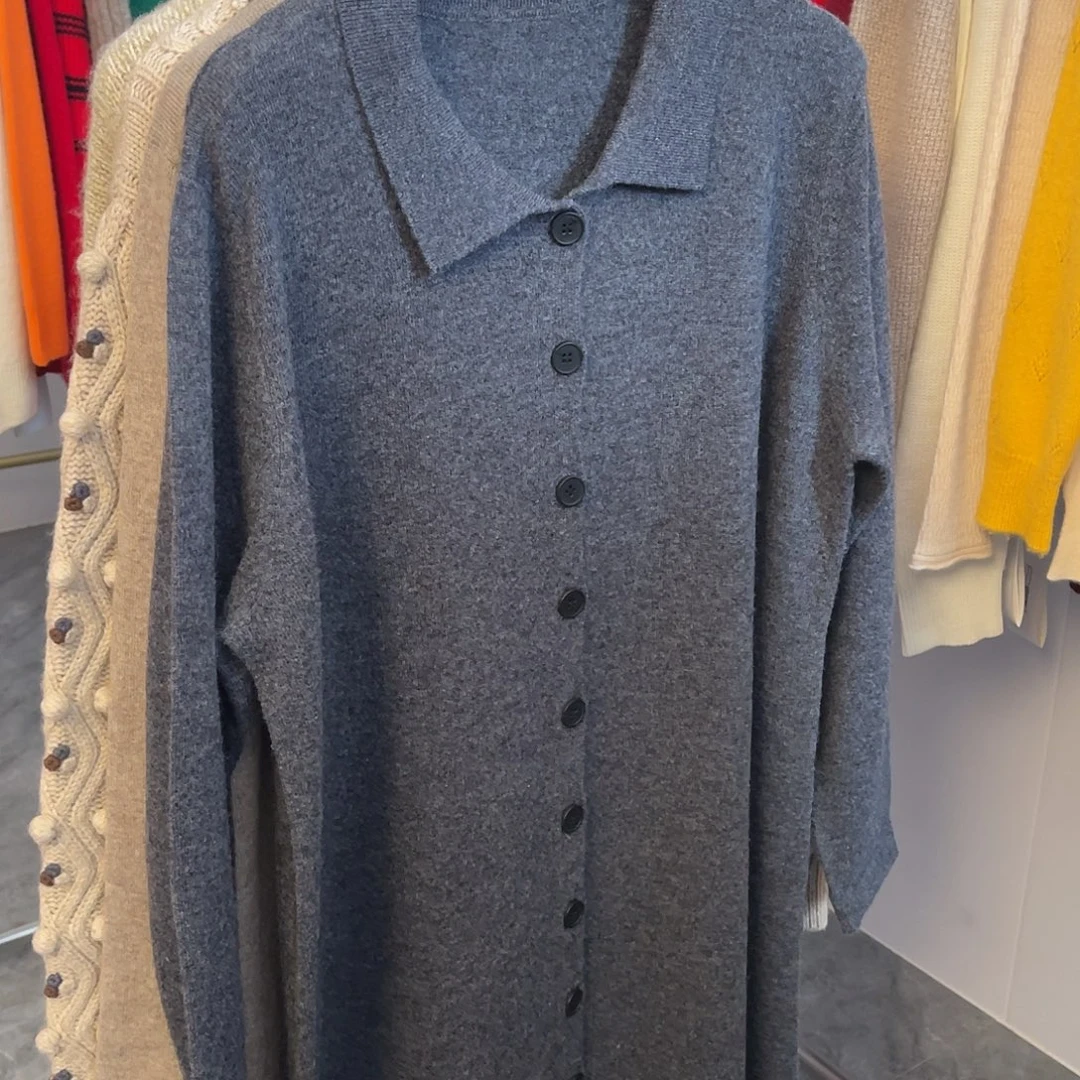 重工 羊绒 连衣裙 开衫