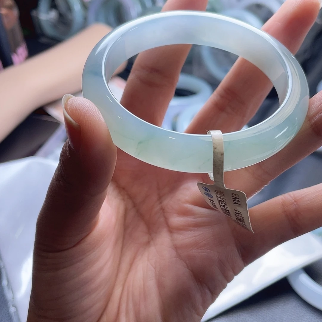 翡翠未镶嵌手镯58正圈33