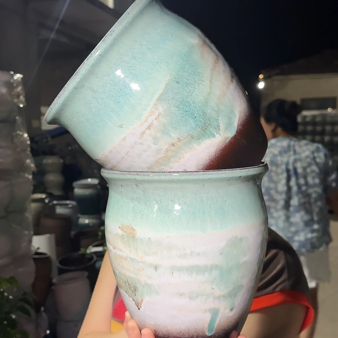 紫砂花盆高20口19