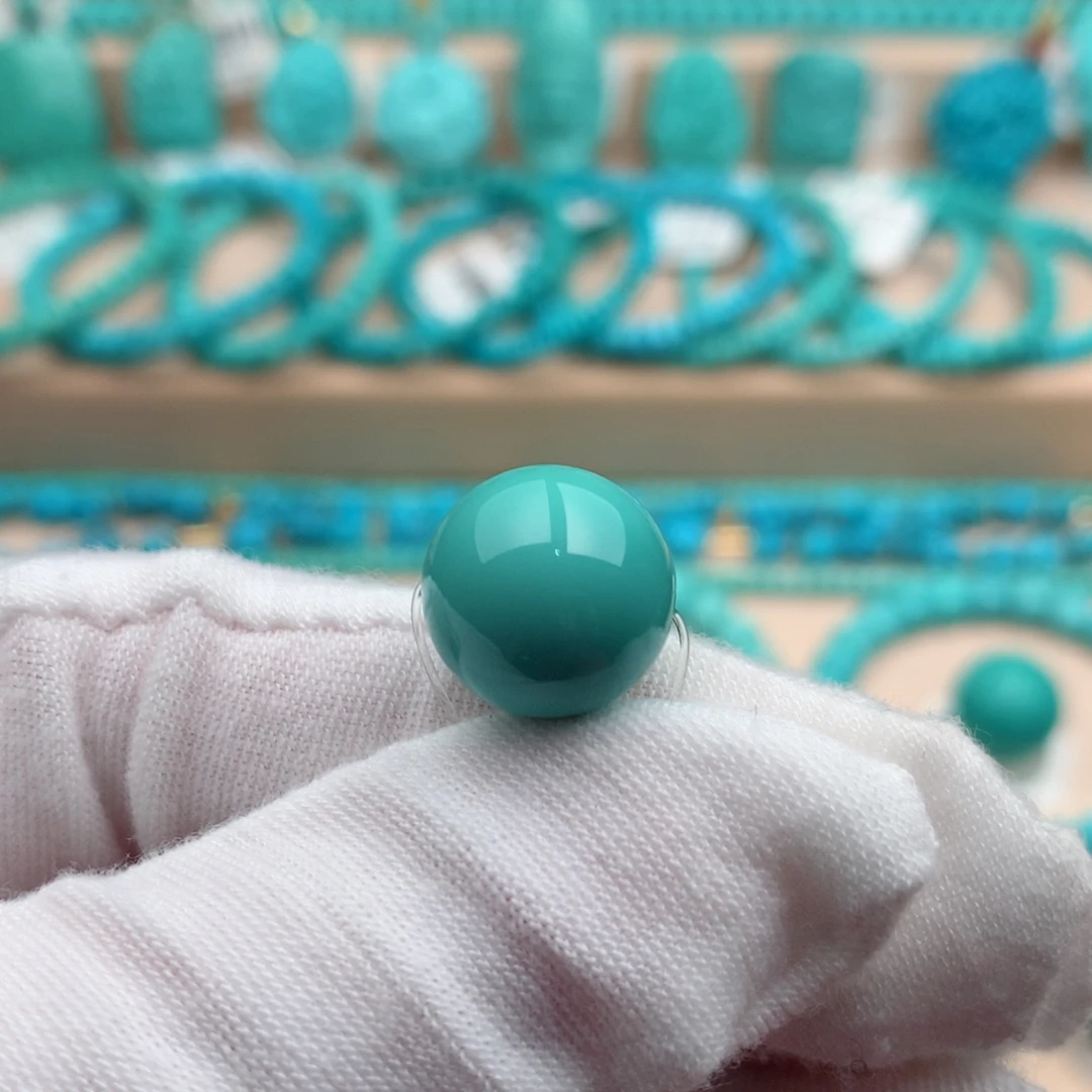 绿松石未镶嵌珠宝奇石12.8mm