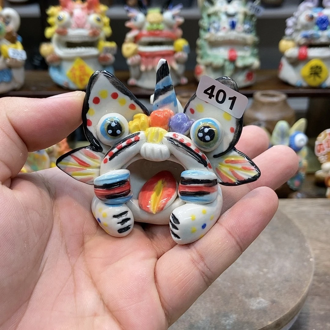 摆件直播间手工抽象陶瓷摆件微瑕401