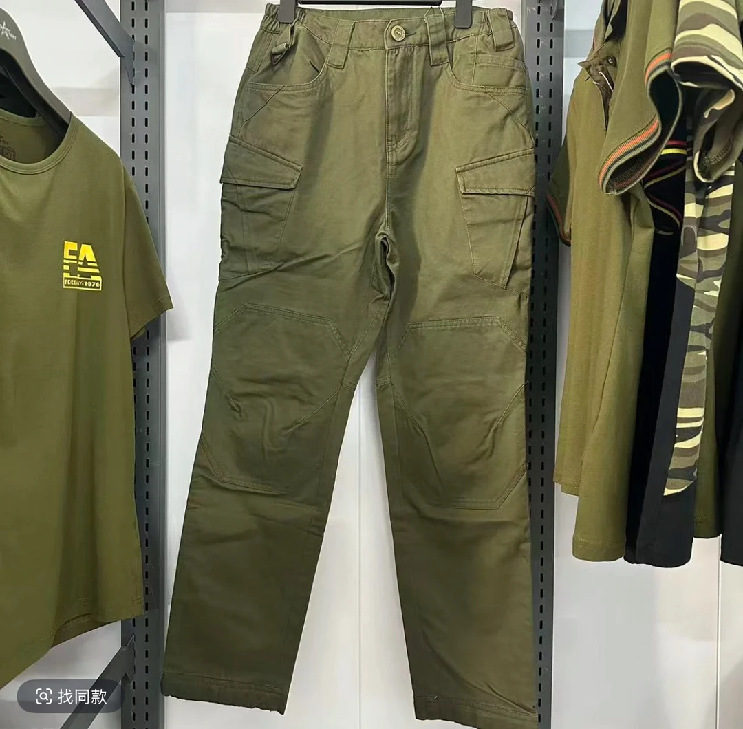 自由战士男士军绿长裤休闲旅游户外长裤宽松大码工装裤7395