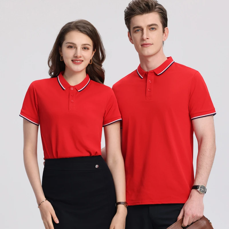 纽扣绅士polo衫男士短袖t恤纯色夏季新款翻领男装上衣半袖LS-2599