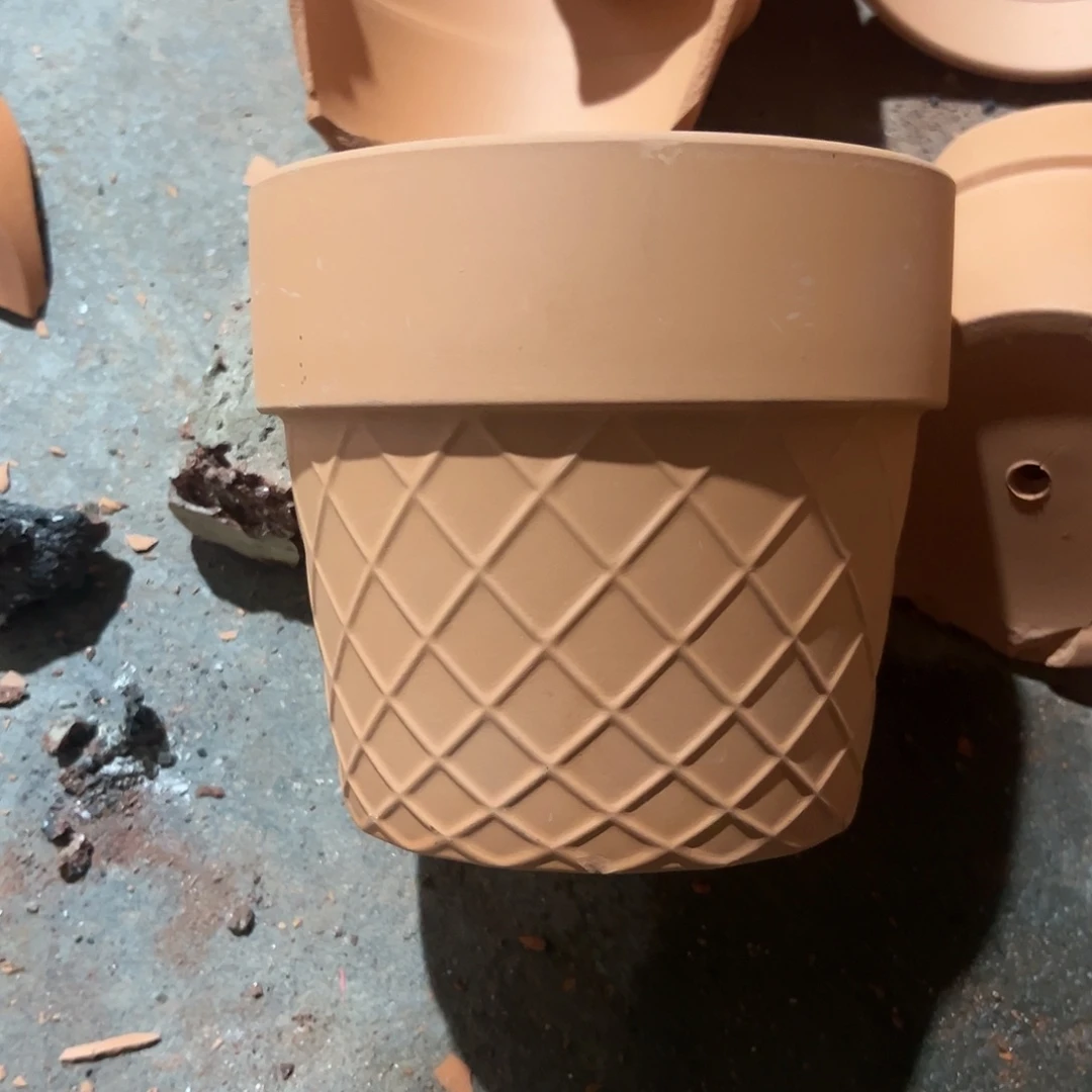 【闪购商品】红陶网格16口14高1个【微瑕无售后】