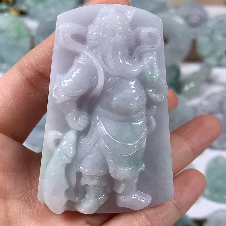 颈饰未镶嵌翡翠立体关二爷福利