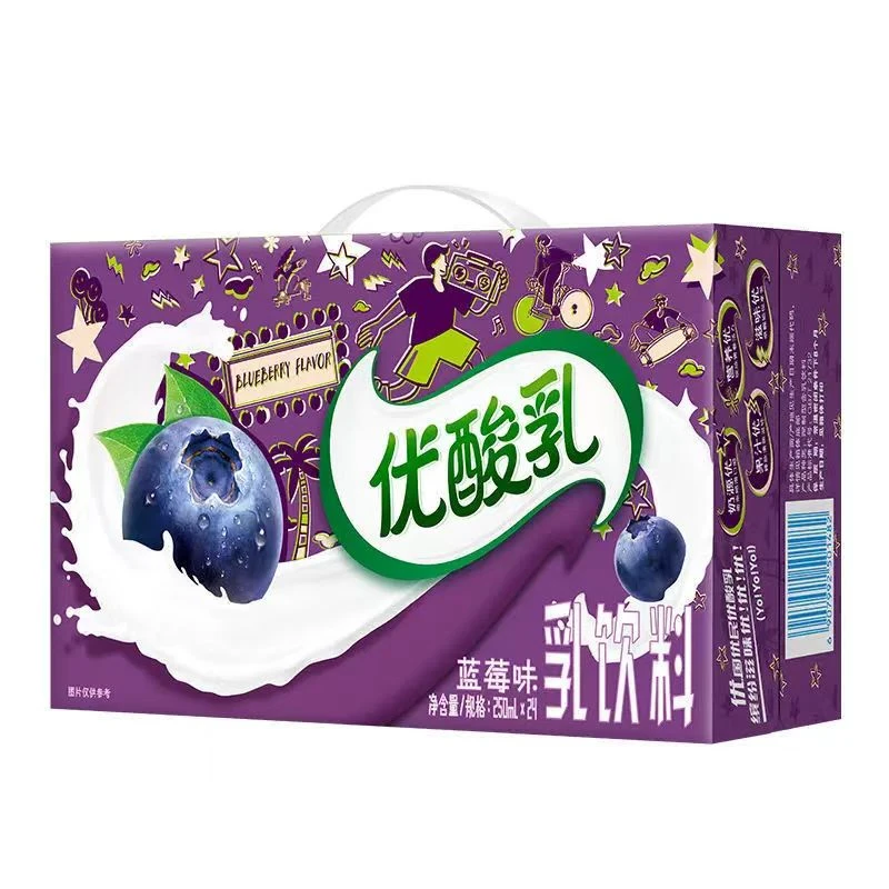 12月伊利优酸乳蓝莓味新老包装随机发250ml*24盒