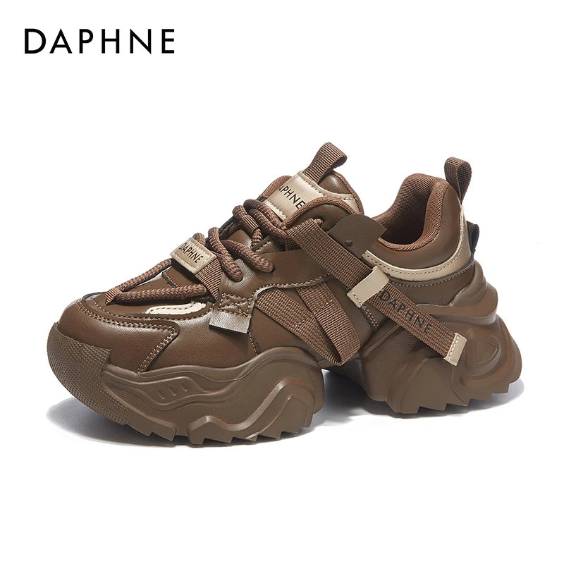 Daphne/达芙妮2025秋季新款老爹鞋时尚潮流百搭厚底增高防滑女鞋