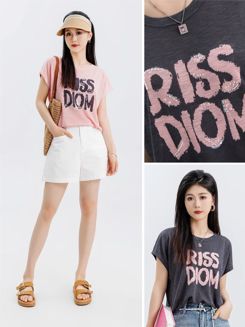 武冈她之蝶25夏上衣 1252113款细针织上衣