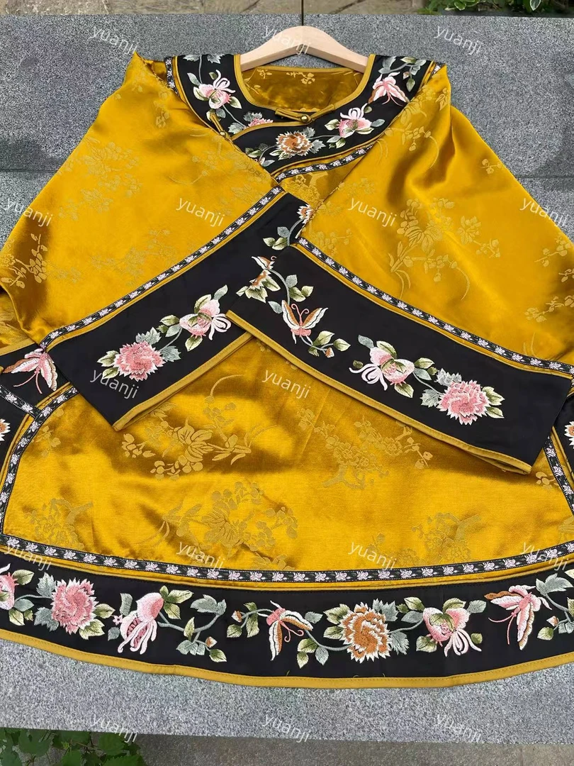 【紫溪】整片式古董衣太太服上衣复古传统刺绣款