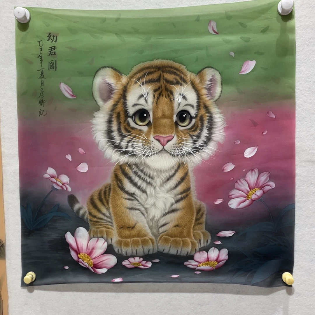 邂***逅国画工笔动物绢本设色精品