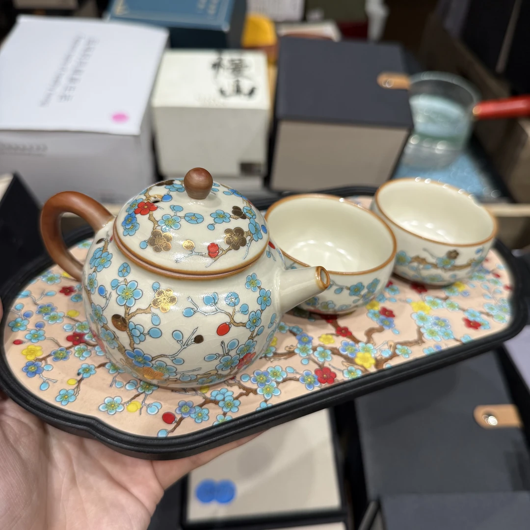 【闪购商品】@@@@@@@@@@@金梅组西施一壶两杯加茶盘3517+3518