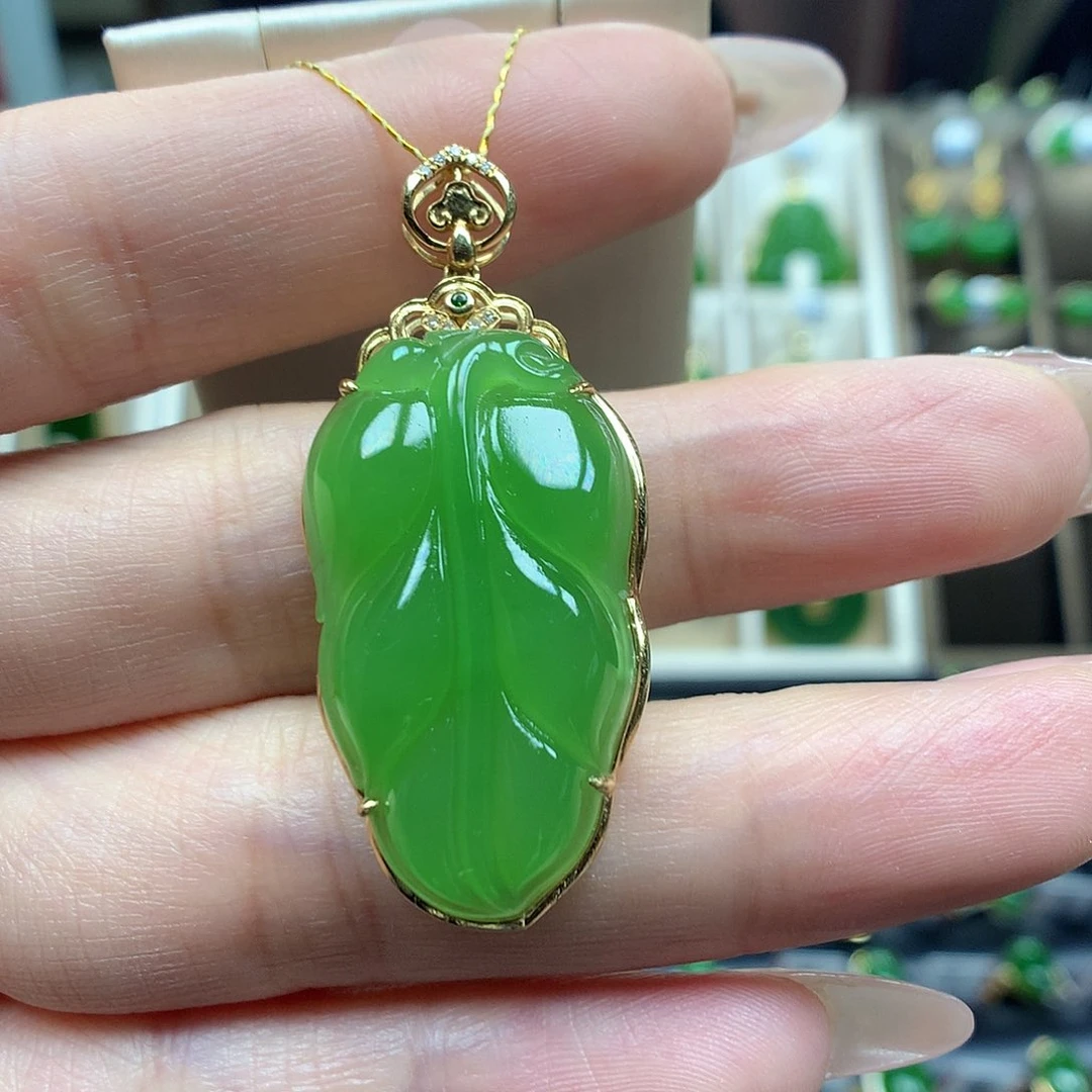 和田玉颈饰18K金镶嵌1730