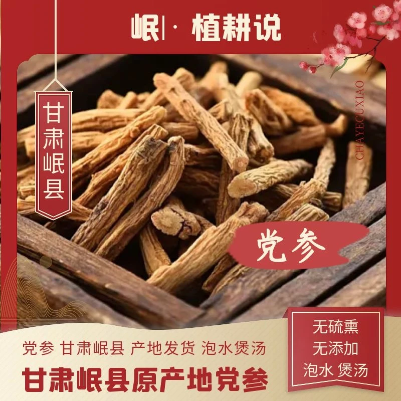 【甘肃岷县】精选党参大段无硫熏泡水煲汤产地直发
