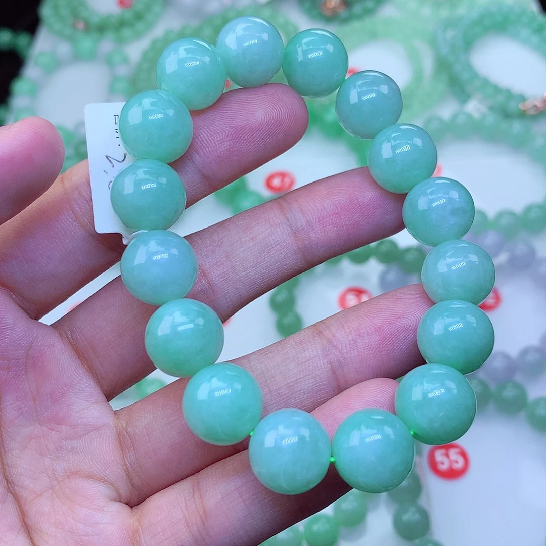 翡翠未镶嵌毛衣链卡13