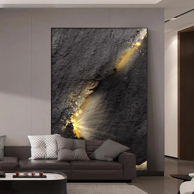 简约轻奢客厅装饰画高级感抽象沙发背景墙落地画玄关挂画走廊壁画