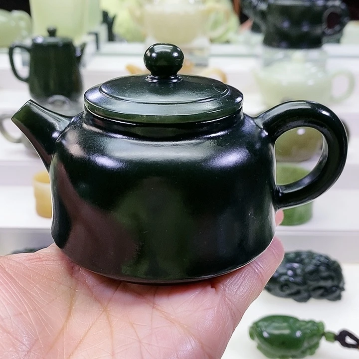 未镶嵌和田玉挂件茶壶190m l