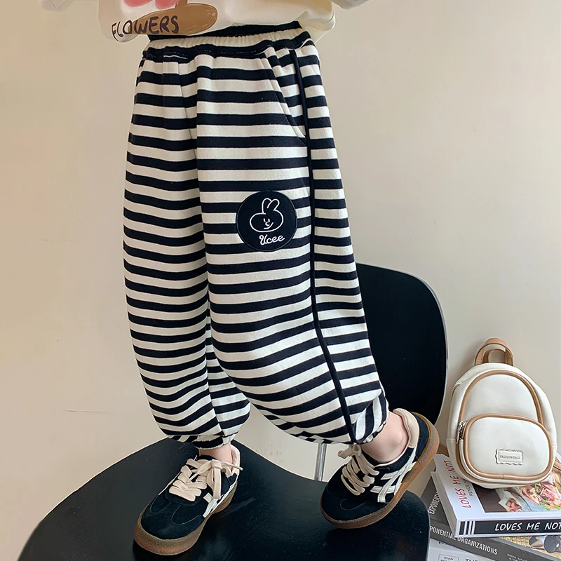 女童卫裤春秋款2025新款女孩宝宝洋气运动裤秋季儿童秋装休闲裤子
