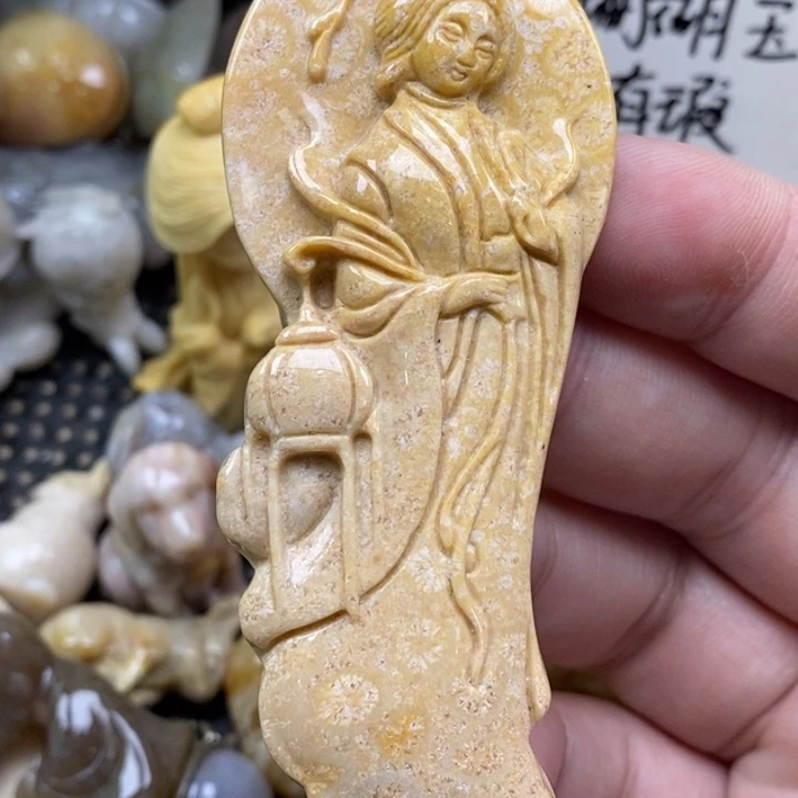 硅化珊瑚（珊瑚玉）未镶嵌颈饰