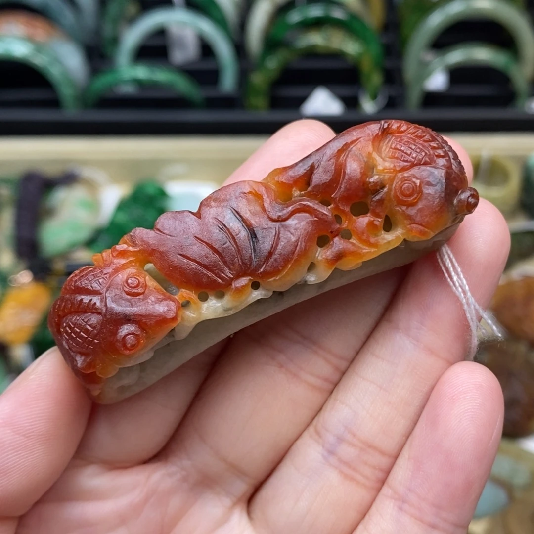 翡翠未镶嵌颈饰手牌5.4Q